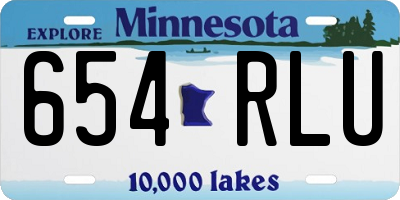 MN license plate 654RLU