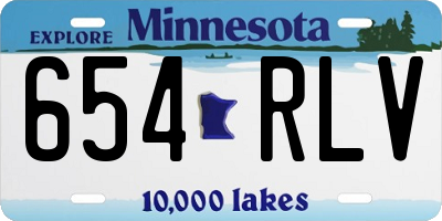 MN license plate 654RLV