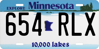 MN license plate 654RLX