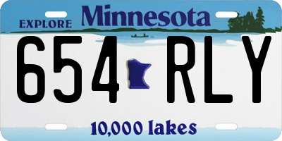 MN license plate 654RLY