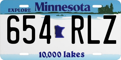 MN license plate 654RLZ