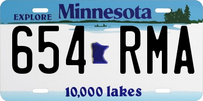 MN license plate 654RMA