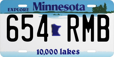 MN license plate 654RMB