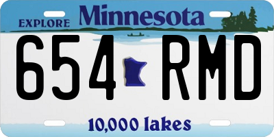 MN license plate 654RMD