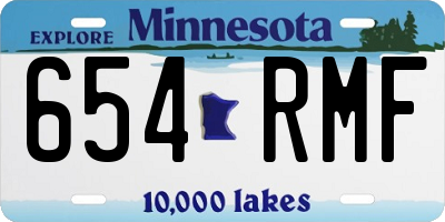 MN license plate 654RMF