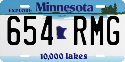 MN license plate 654RMG