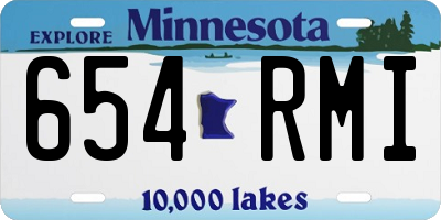 MN license plate 654RMI