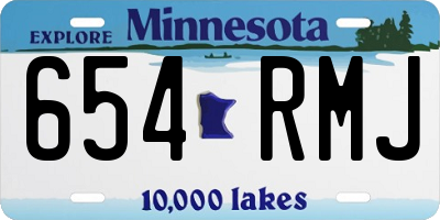 MN license plate 654RMJ