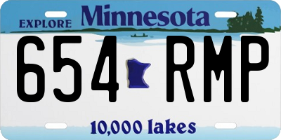 MN license plate 654RMP