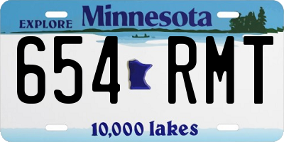 MN license plate 654RMT