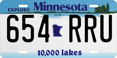 MN license plate 654RRU