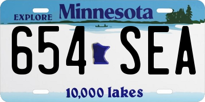 MN license plate 654SEA