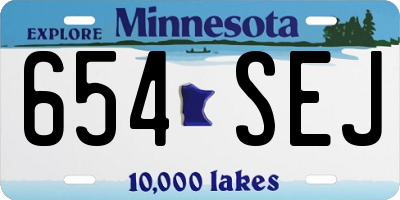 MN license plate 654SEJ