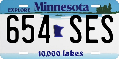 MN license plate 654SES