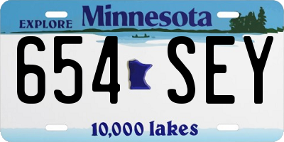 MN license plate 654SEY
