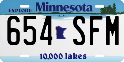 MN license plate 654SFM