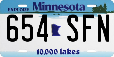 MN license plate 654SFN