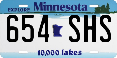 MN license plate 654SHS