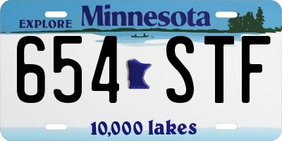 MN license plate 654STF
