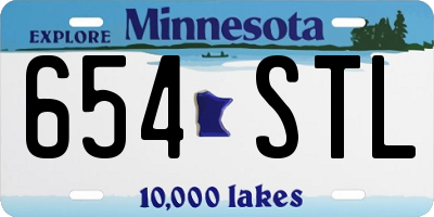 MN license plate 654STL
