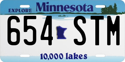 MN license plate 654STM