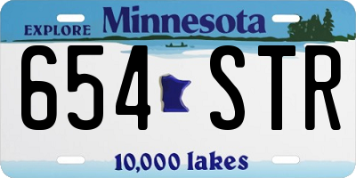 MN license plate 654STR