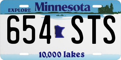 MN license plate 654STS