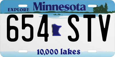 MN license plate 654STV