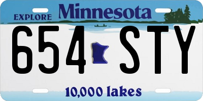 MN license plate 654STY