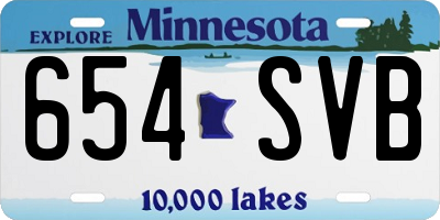 MN license plate 654SVB