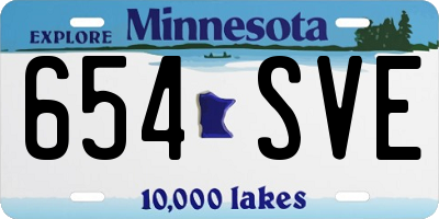 MN license plate 654SVE