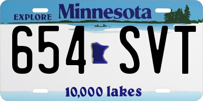 MN license plate 654SVT