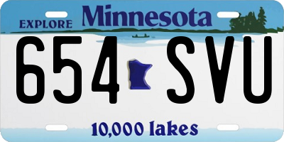 MN license plate 654SVU