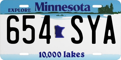 MN license plate 654SYA