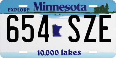 MN license plate 654SZE