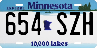 MN license plate 654SZH