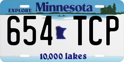 MN license plate 654TCP
