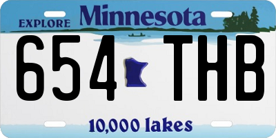 MN license plate 654THB