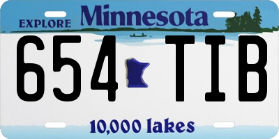 MN license plate 654TIB