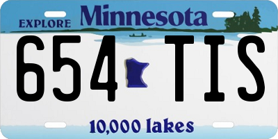 MN license plate 654TIS