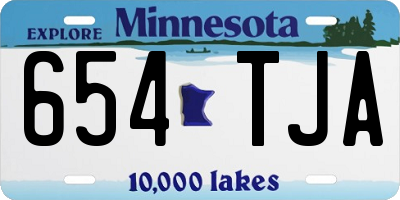MN license plate 654TJA