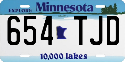 MN license plate 654TJD