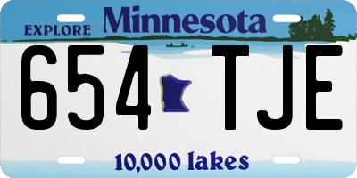 MN license plate 654TJE
