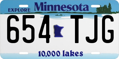 MN license plate 654TJG