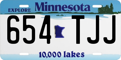 MN license plate 654TJJ