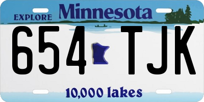 MN license plate 654TJK