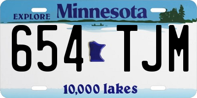 MN license plate 654TJM