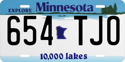MN license plate 654TJO