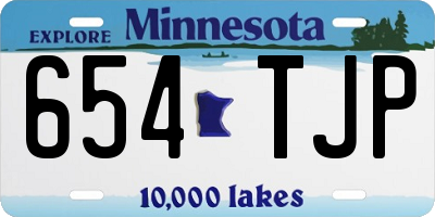 MN license plate 654TJP