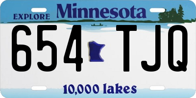 MN license plate 654TJQ